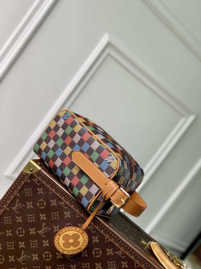LV N00151 Louis Vuitton Locker Dopp Kit Damier Eb¨¨ne Canvas