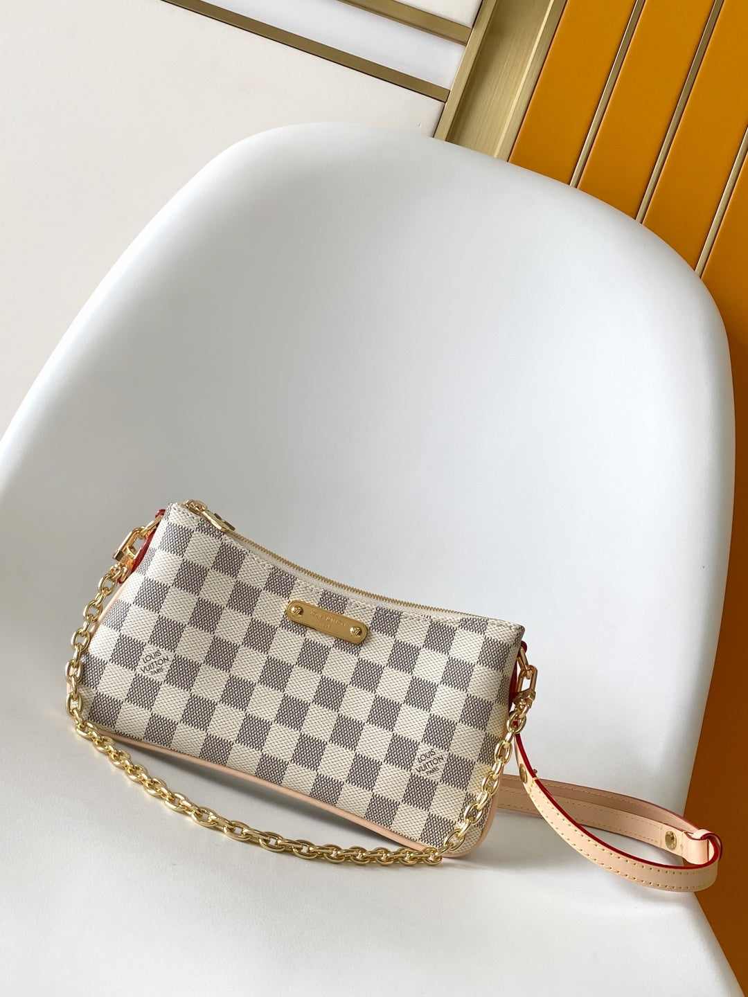 LV N00228 Louis Vuitton Liv Pochette Bag Damier Azur