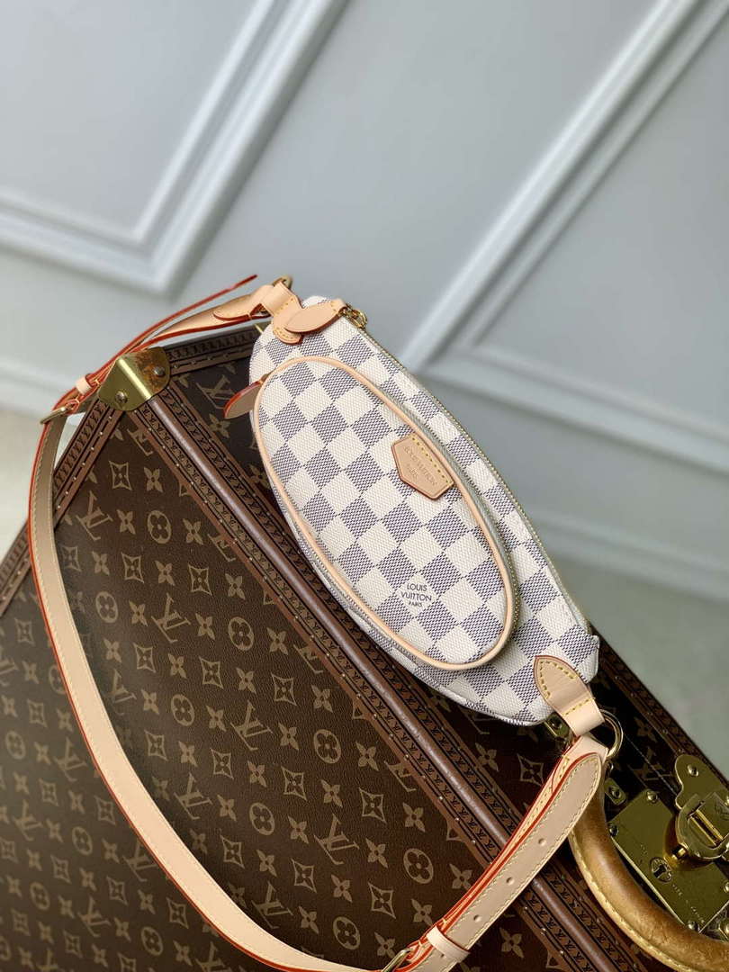LV N00230 Louis Vuitton Keepit Bumbag Damier Azur - Default Title - View 1