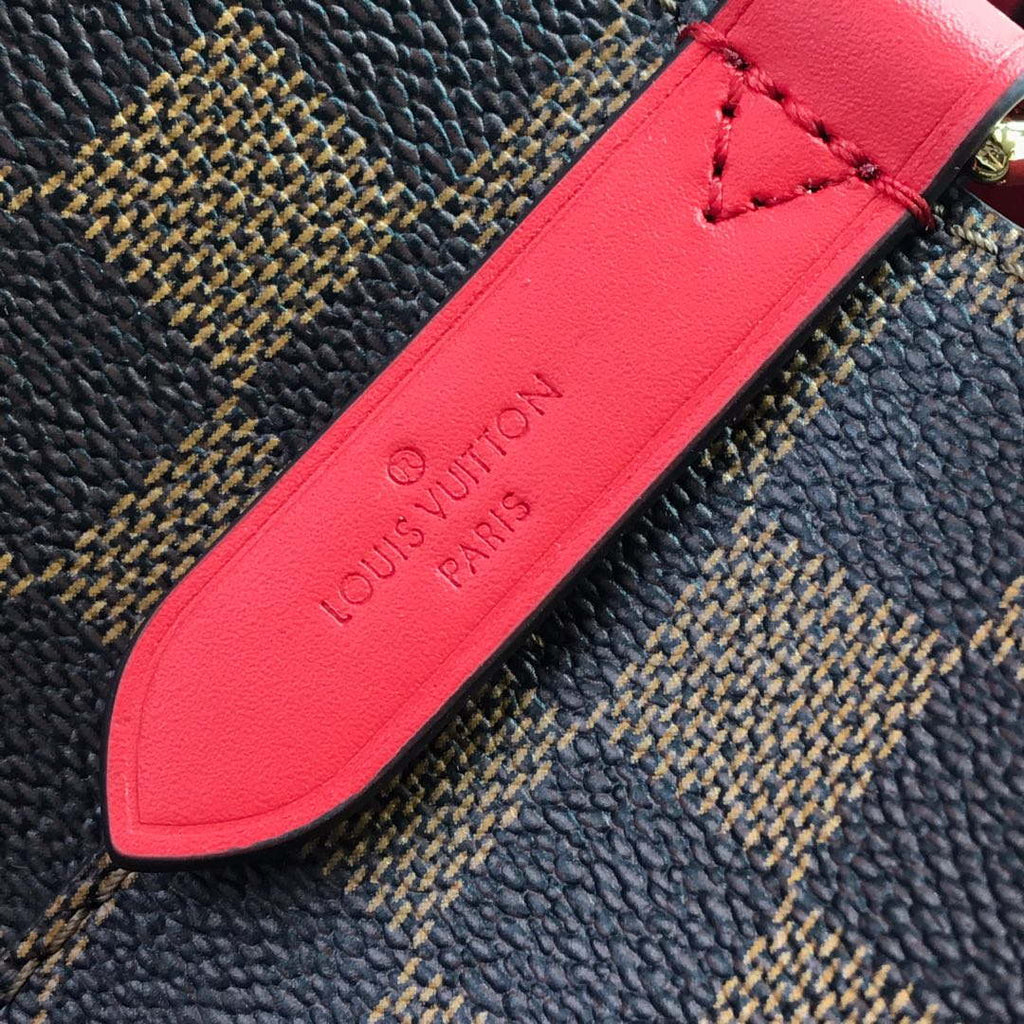 LV N40198 Louis Vuitton N¨¦ONO¨¦ MM Bag Damier Ebene Red