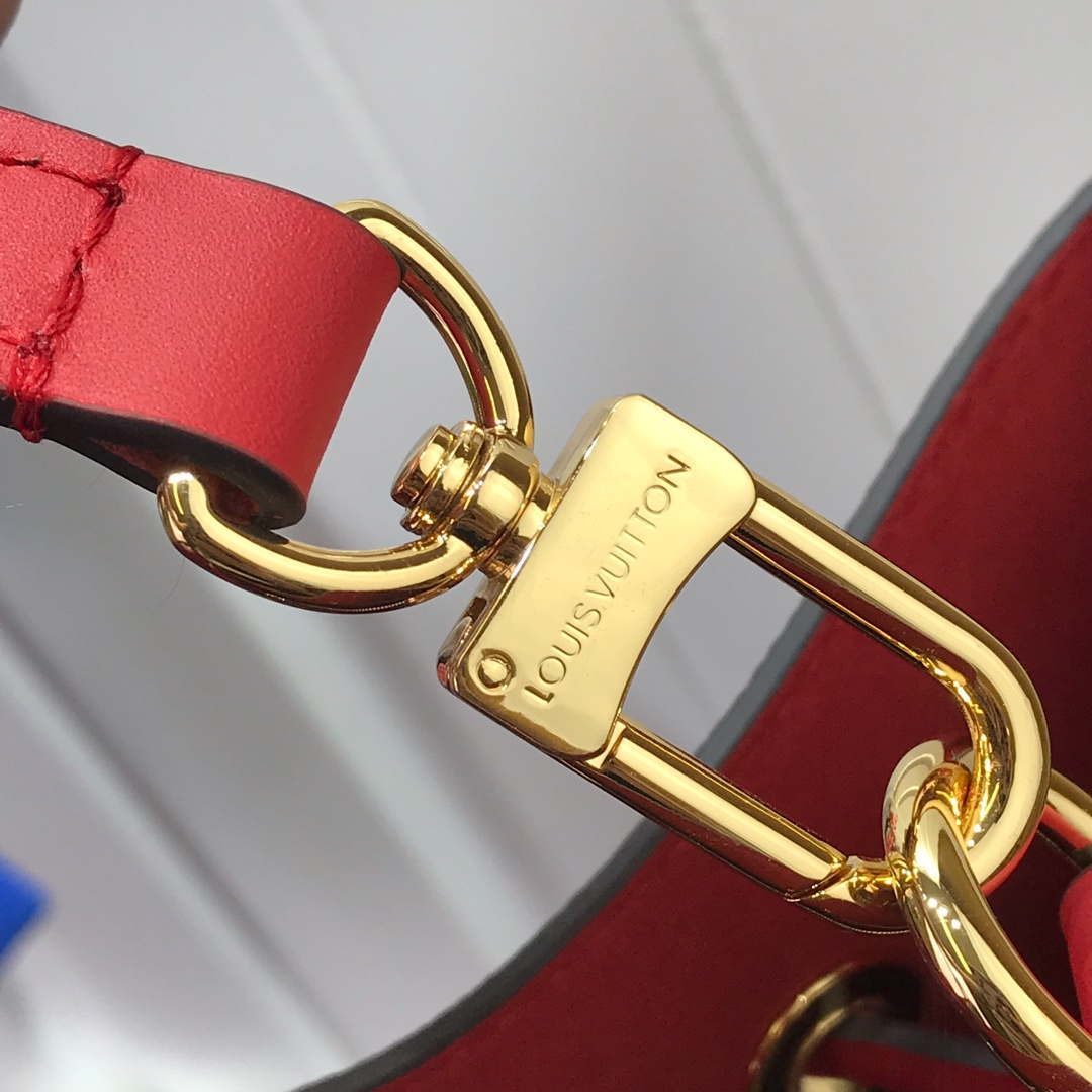 LV N40198 Louis Vuitton N¨¦ONO¨¦ MM Bag Damier Ebene Red