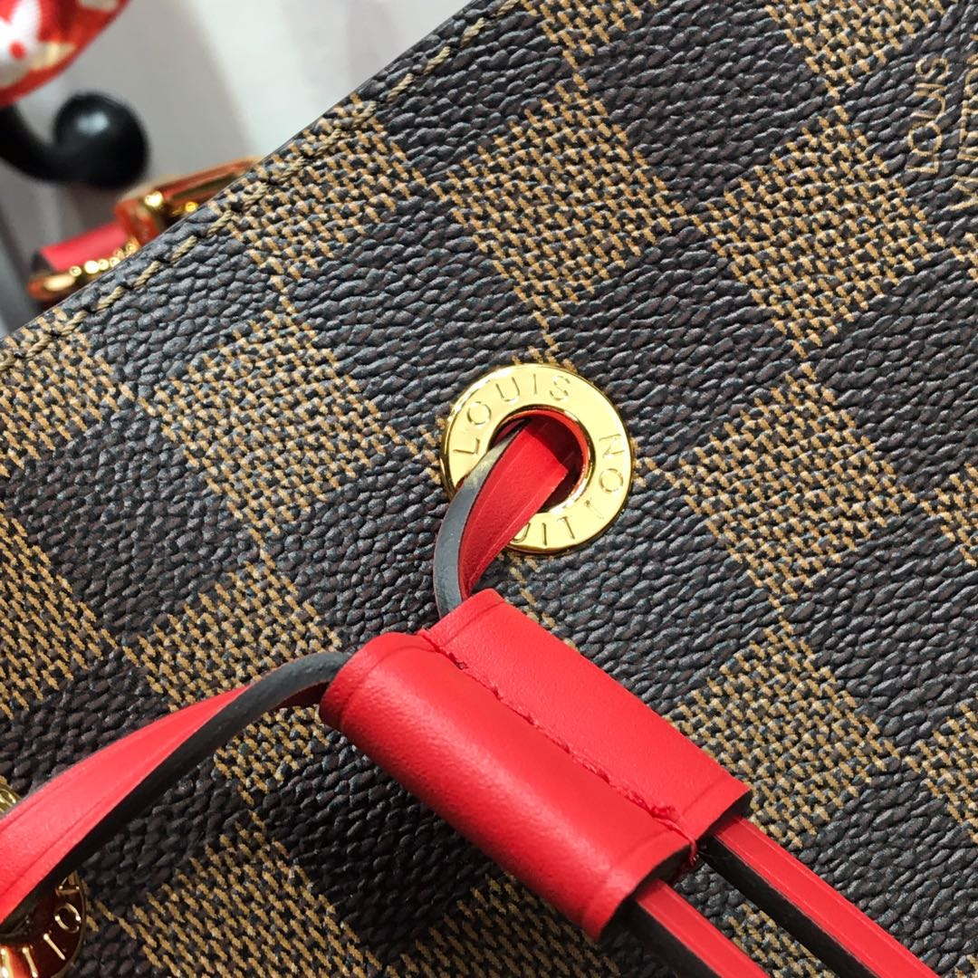 LV N40198 Louis Vuitton N¨¦ONO¨¦ MM Bag Damier Ebene Red - Default Title - View 8