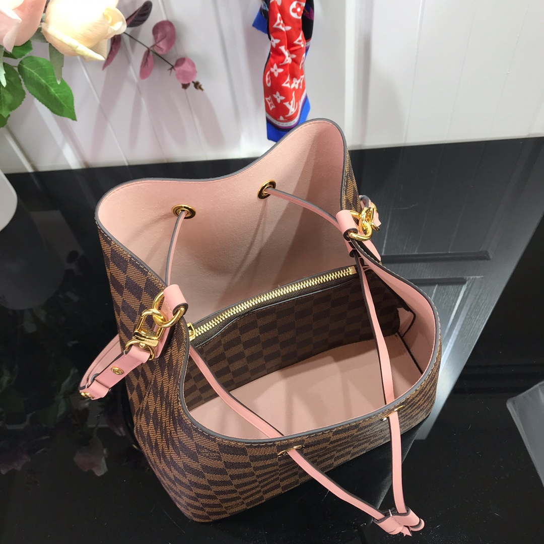 LV N40198 Louis Vuitton N¨¦ONO¨¦ MM Bag Damier Ebene Venus Pink
