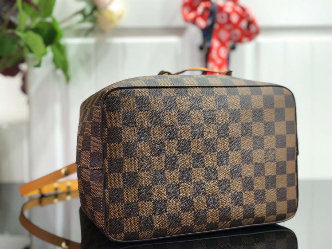 LV N40213 Louis Vuitton N¨¦ONO¨¦ MM Bag Damier Ebene Safran Yellow - Default Title - View 4