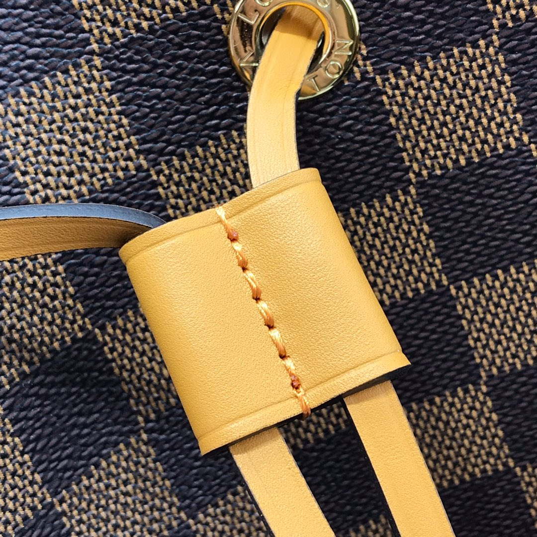 LV N40213 Louis Vuitton N¨¦ONO¨¦ MM Bag Damier Ebene Safran Yellow - Default Title - View 5