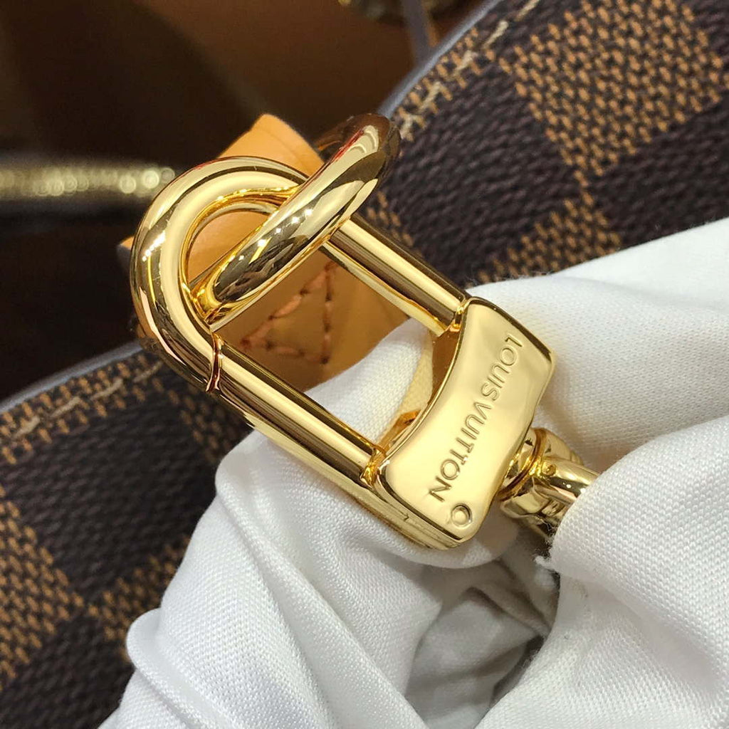 LV N40213 Louis Vuitton N¨¦ONO¨¦ MM Bag Damier Ebene Safran Yellow