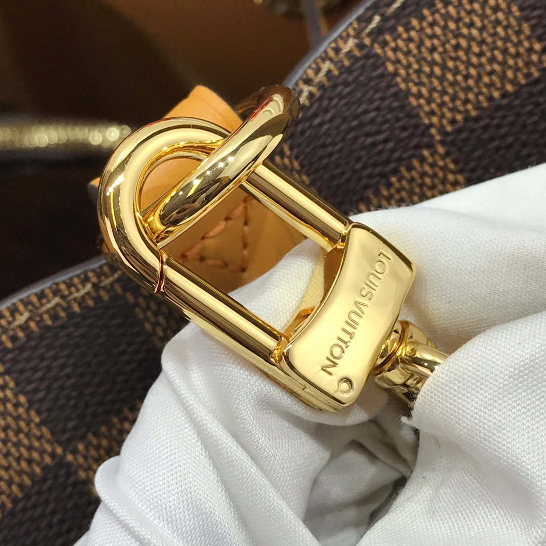 LV N40213 Louis Vuitton N¨¦ONO¨¦ MM Bag Damier Ebene Safran Yellow