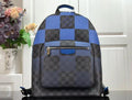 LV N40402 Louis Vuitton Josh Backpack Damier Graphite Blue - luxibagsmall