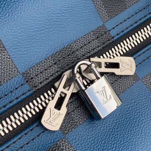 LV N40410 Louis Vuitton Keepall Bandouliere 50 Travel Bag Blue - Default Title - View 7