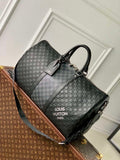 LV N40443 Louis Vuitton Keepall Bandouliere 50 Bag Black Graphite