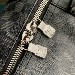 LV N40443 Louis Vuitton Keepall Bandouliere 50 Bag Black Graphite - Default Title - View 6