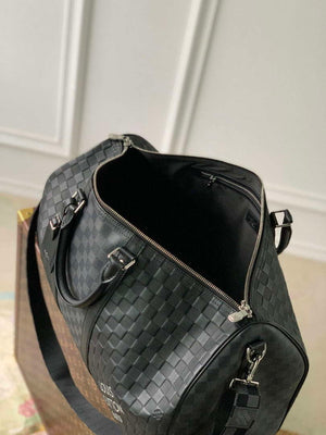 LV N40443 Louis Vuitton Keepall Bandouliere 50 Bag Black Graphite - Default Title - View 7