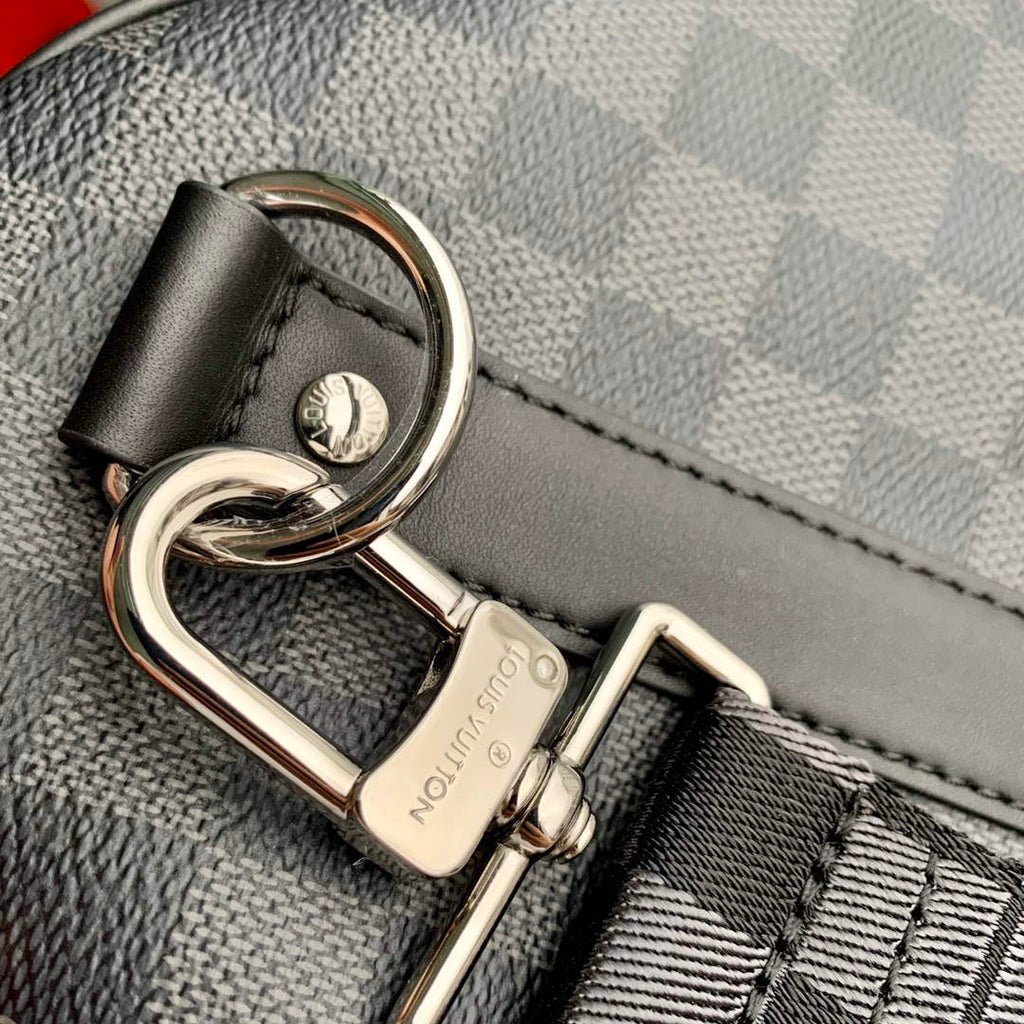 LV N40443 Louis Vuitton Keepall Bandouliere 50 Bag Black Graphite