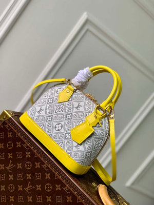 LV N40447 Louis Vuitton Alma BB Bag Yellow - Default Title - View 1