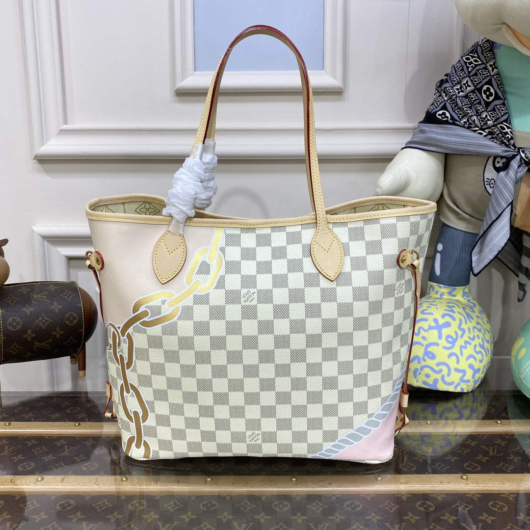 LV N40471 Louis Vuitton Neverfull MM Damier Tote Bag - Default Title - View 2