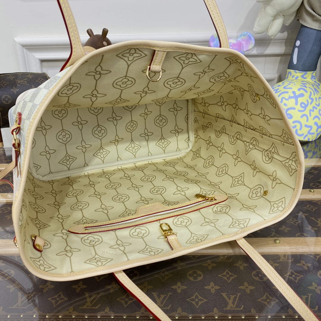 LV N40471 Louis Vuitton Neverfull MM Damier Tote Bag - Default Title - View 9