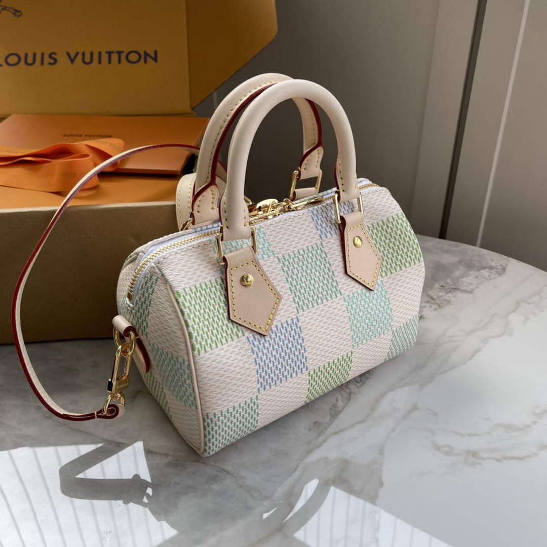 LV N40515 Louis Vuitton Speedy Bandouliere 20 Handbag Pistachio