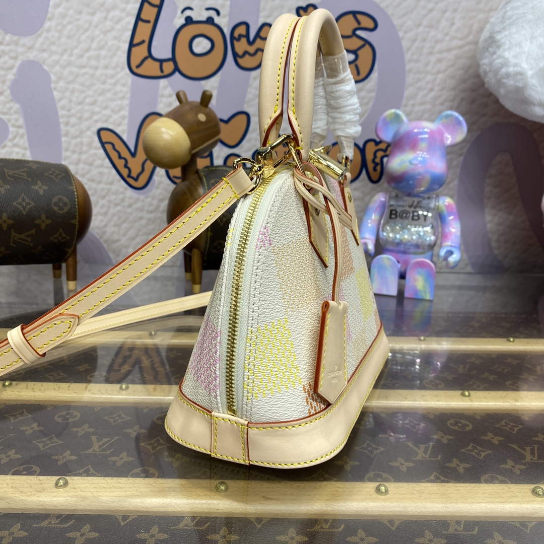 LV N40516 Louis Vuitton Alma BB Bag Peach Pink - Default Title - View 3