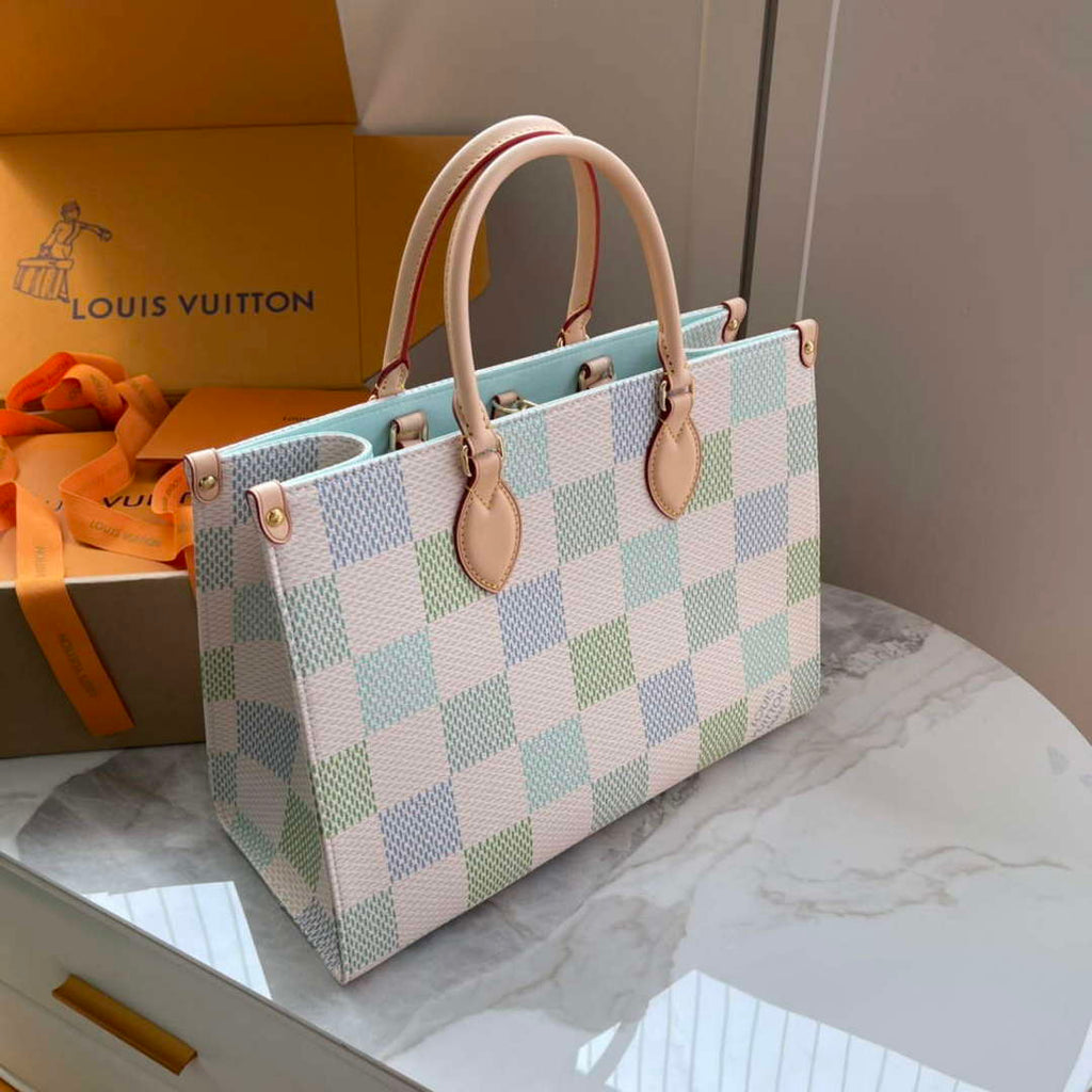 LV N40518 Louis Vuitton OnTheGo MM  Tote Bag Pistachio