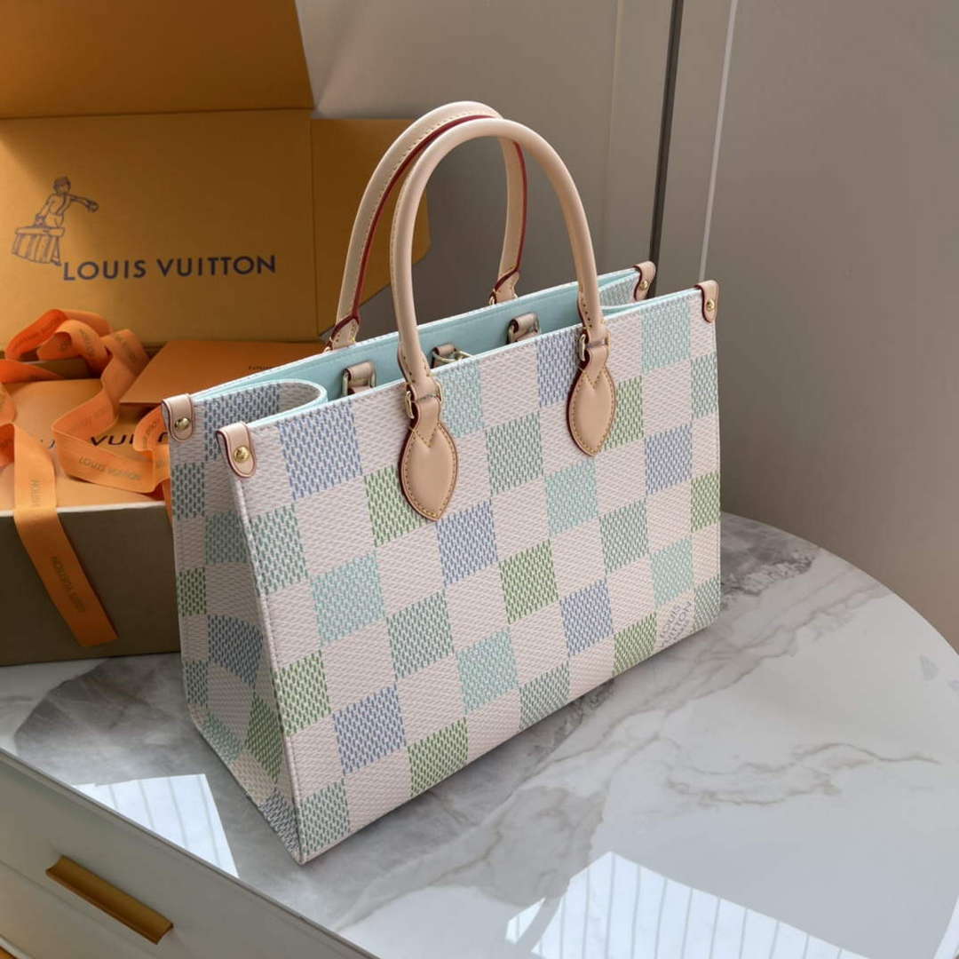 LV N40518 Louis Vuitton OnTheGo MM  Tote Bag Pistachio