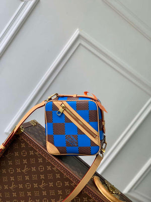 LV N40547 Louis Vuitton Chess Messenger Bag Blue - Default Title - View 1