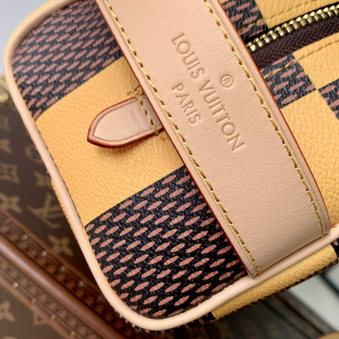 LV N40567 Louis Vuitton Locker Dopp Kit Bag Yellow Damier Other - Default Title - View 5