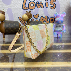 LV N40642 Louis Vuitton Pochette Accessoires Bag Peach Pink - Default Title - View 3