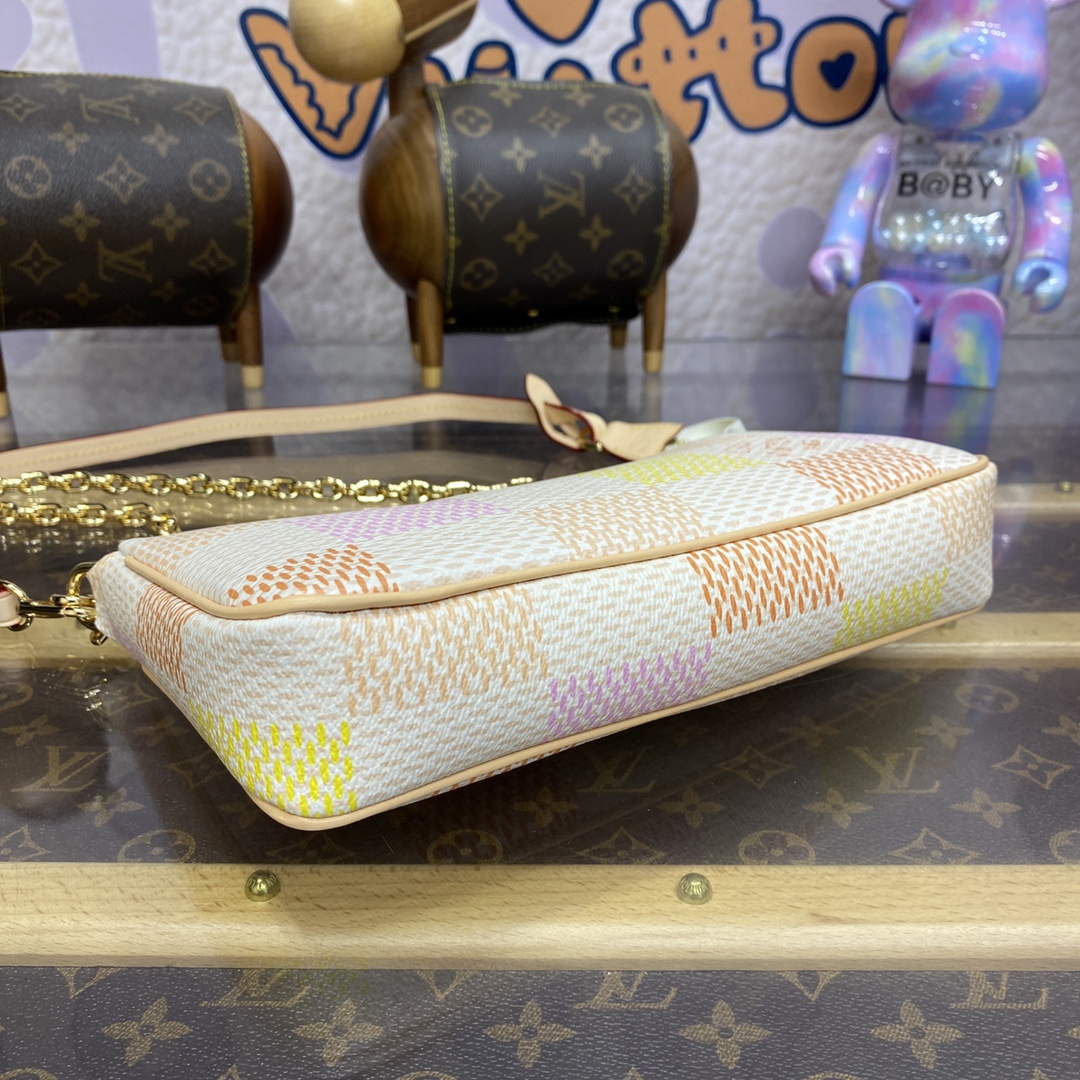 LV N40642 Louis Vuitton Pochette Accessoires Bag Peach Pink - Default Title - View 4