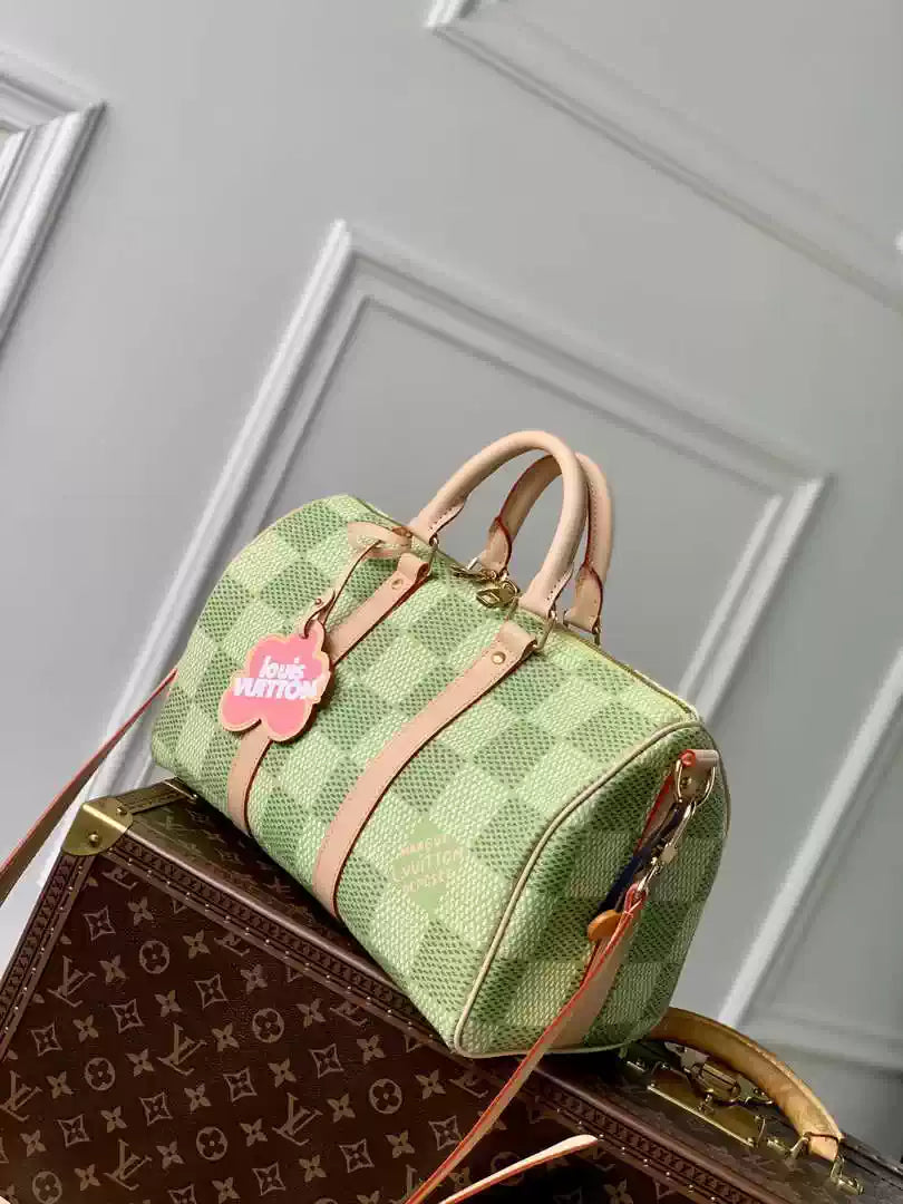 LV N40671 Louis Vuitton Keepall Bandouliere 35 Monogram Damier Golf - Default Title - View 2