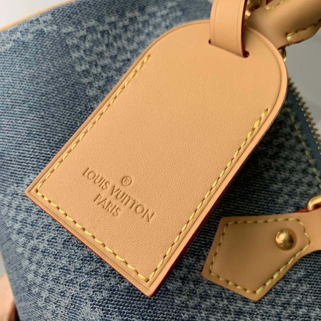 LV N40682 Louis Vuitton Speedy Bandouliere 18 Bag Blue - Default Title - View 6
