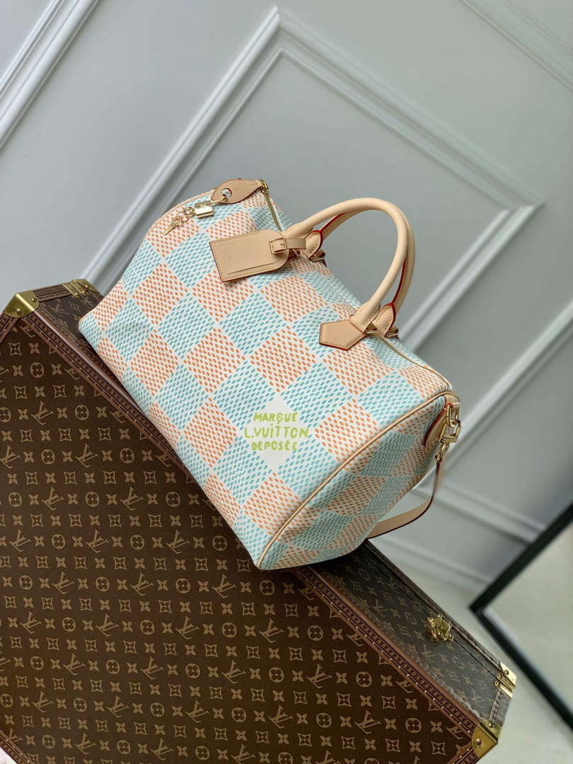 LV N40689 Louis Vuitton Speedy 40 Bandouliere Bag White