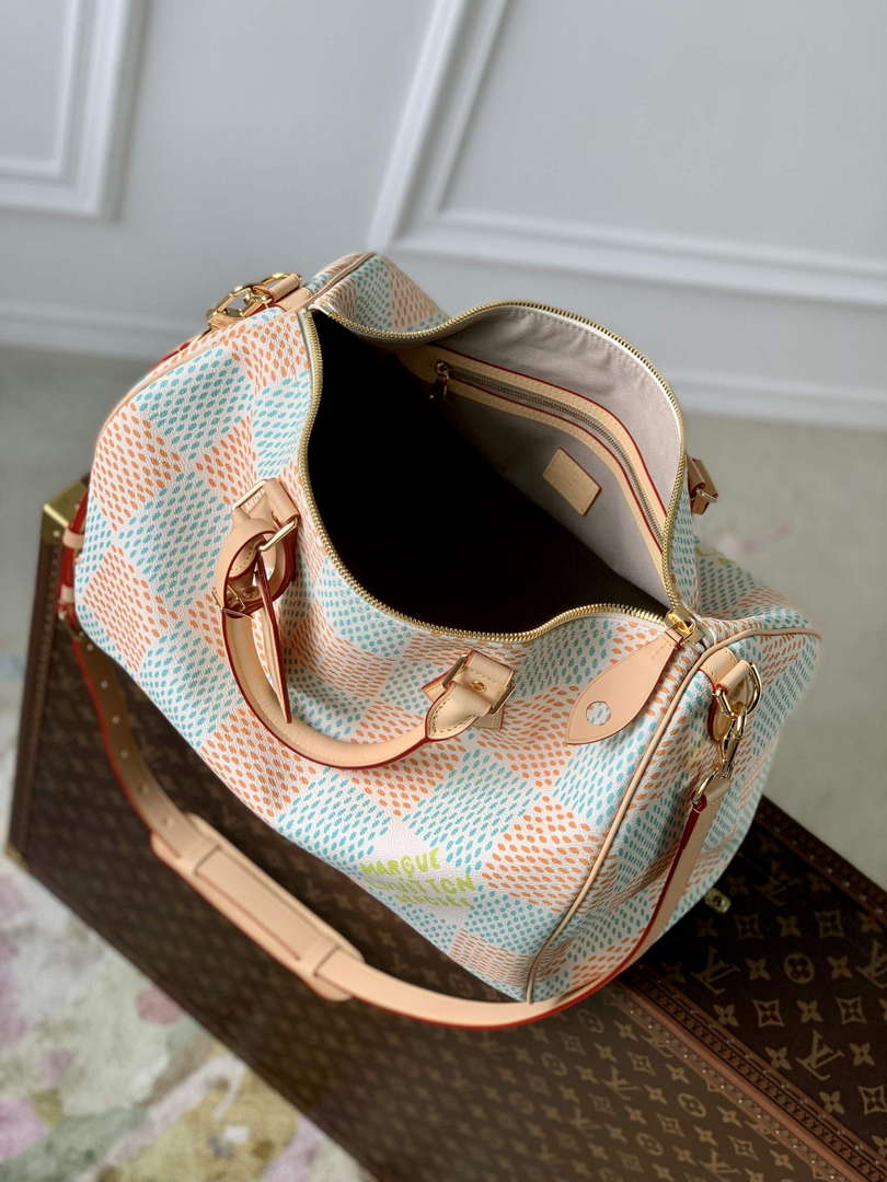 LV N40689 Louis Vuitton Speedy 40 Bandouliere Bag White