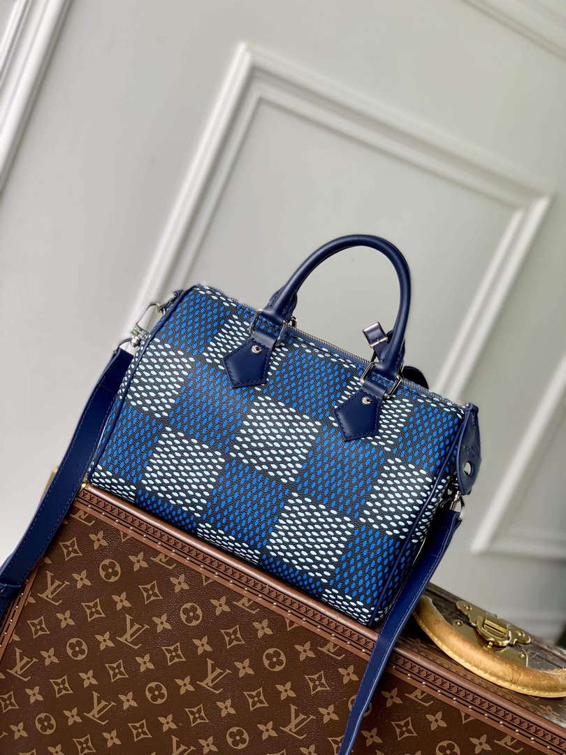LV N40691 Louis Vuitton Speedy 25 Bandouliere  Bag Blue