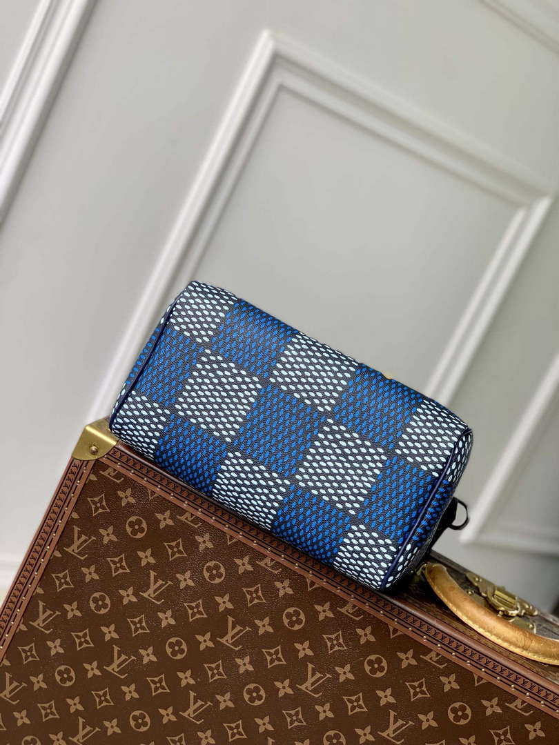 LV N40691 Louis Vuitton Speedy 25 Bandouliere  Bag Blue
