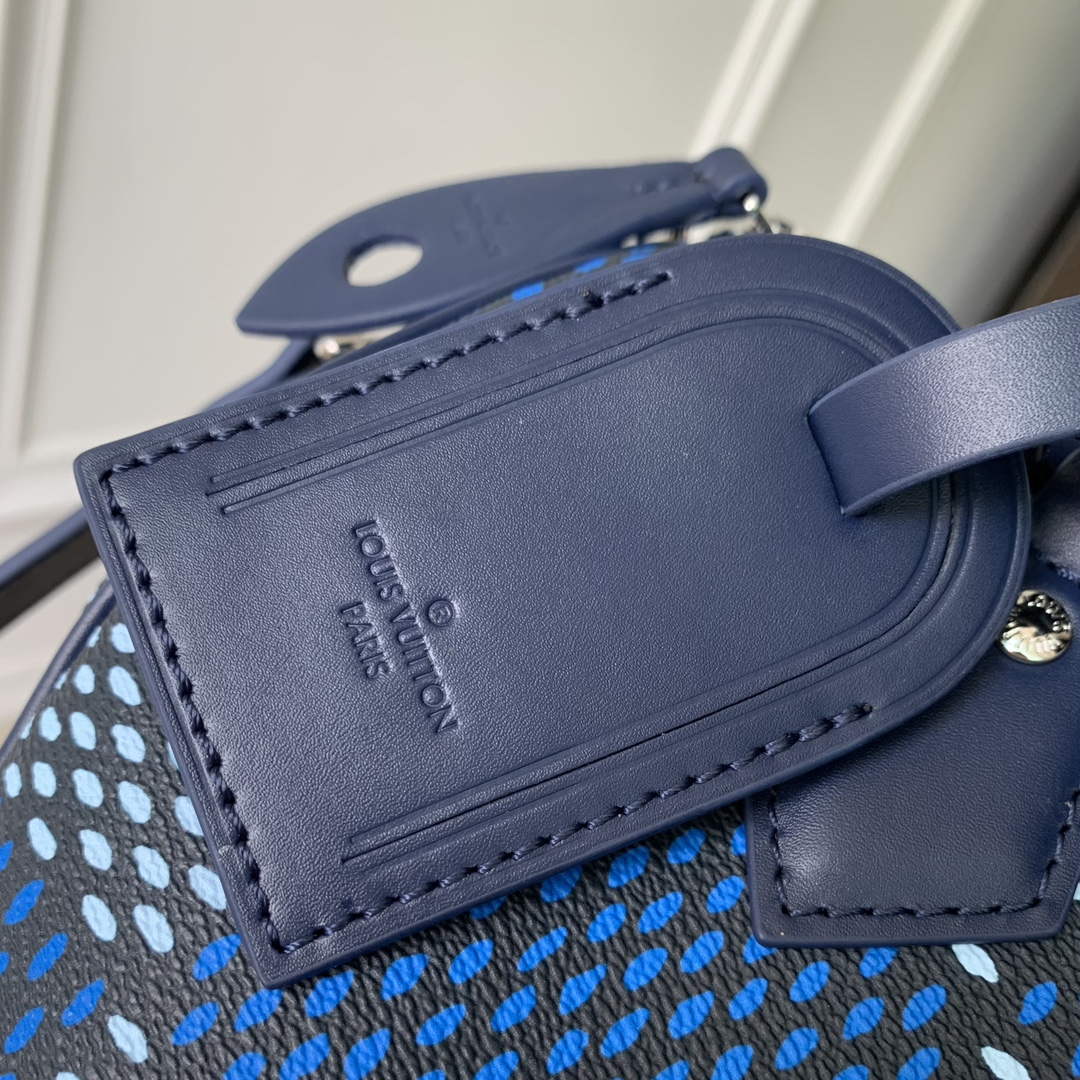 LV N40691 Louis Vuitton Speedy 25 Bandouliere  Bag Blue - Default Title - View 5