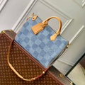 LV N40701 Louis Vuitton Speedy 40 Bandouliere  Bag Blue - Default Title - View 1