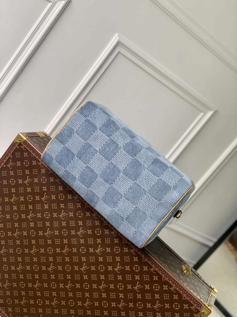 LV N40701 Louis Vuitton Speedy 40 Bandouliere  Bag Blue