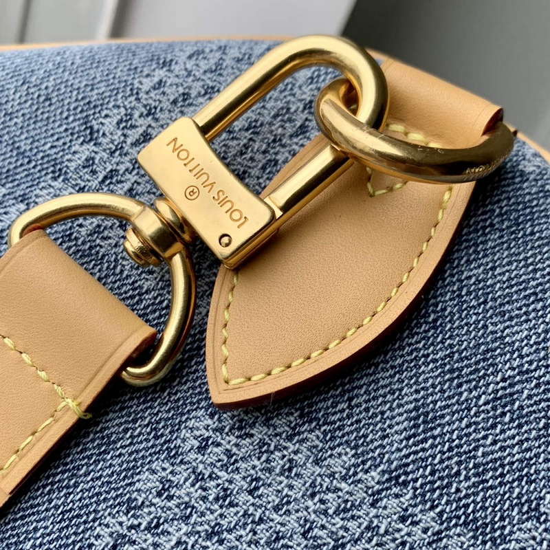 LV N40701 Louis Vuitton Speedy 40 Bandouliere  Bag Blue - Default Title - View 5