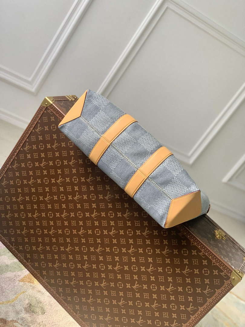 LV N40702 Louis Vuitton Weekend Tote Bag Blue - Default Title - View 4