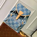 LV N40708 Louis Vuitton Montsouris Backpack Blue - Default Title - View 1