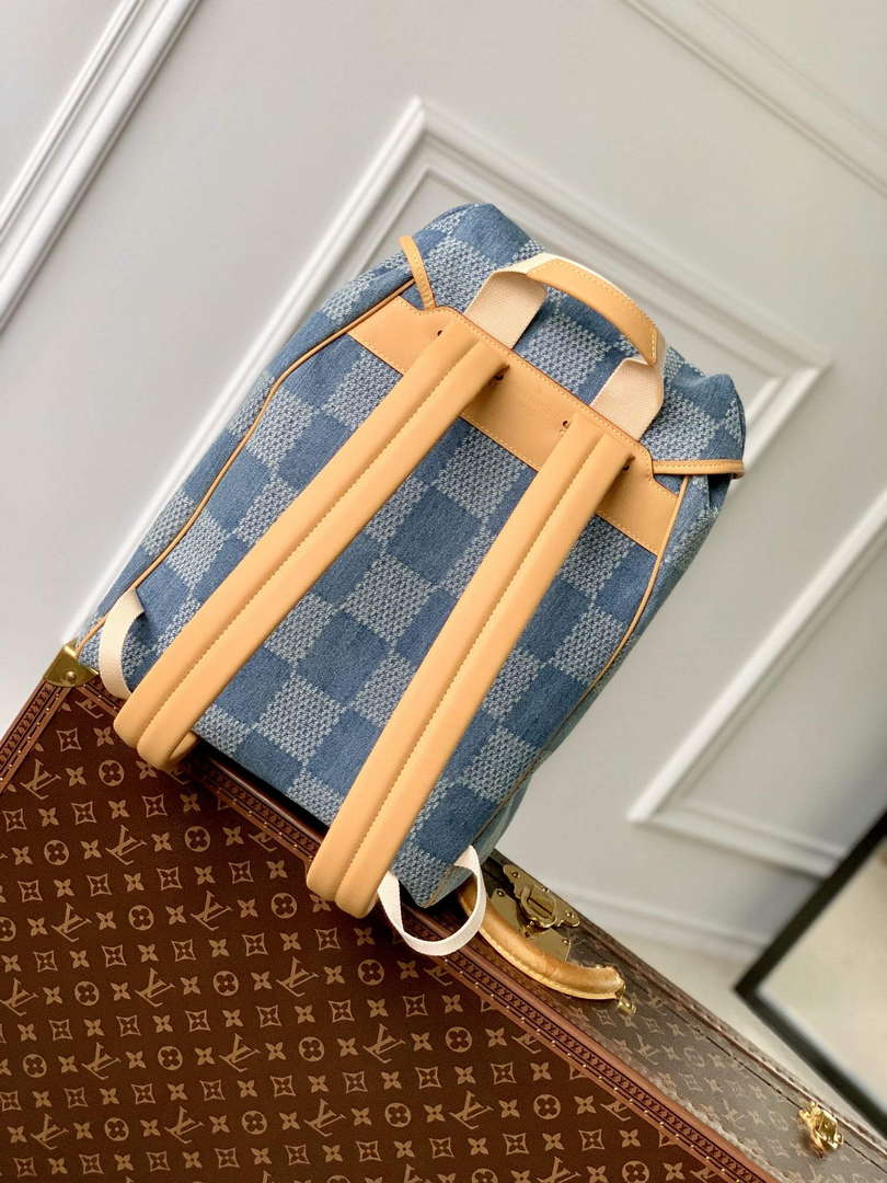 LV N40708 Louis Vuitton Montsouris Backpack Blue