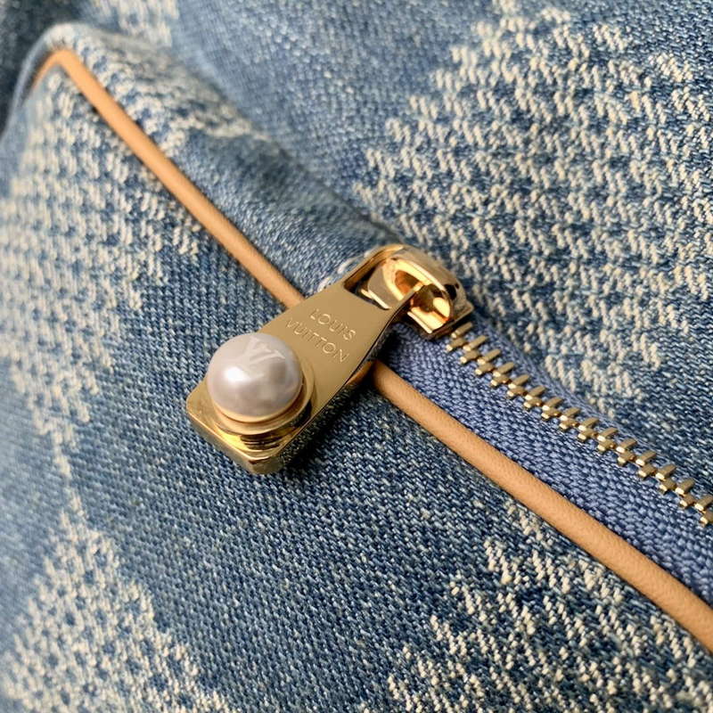 LV N40708 Louis Vuitton Montsouris Backpack Blue - Default Title - View 6