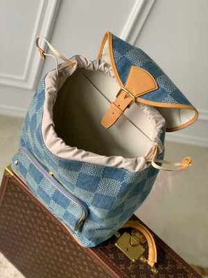 LV N40708 Louis Vuitton Montsouris Backpack Blue - Default Title - View 9