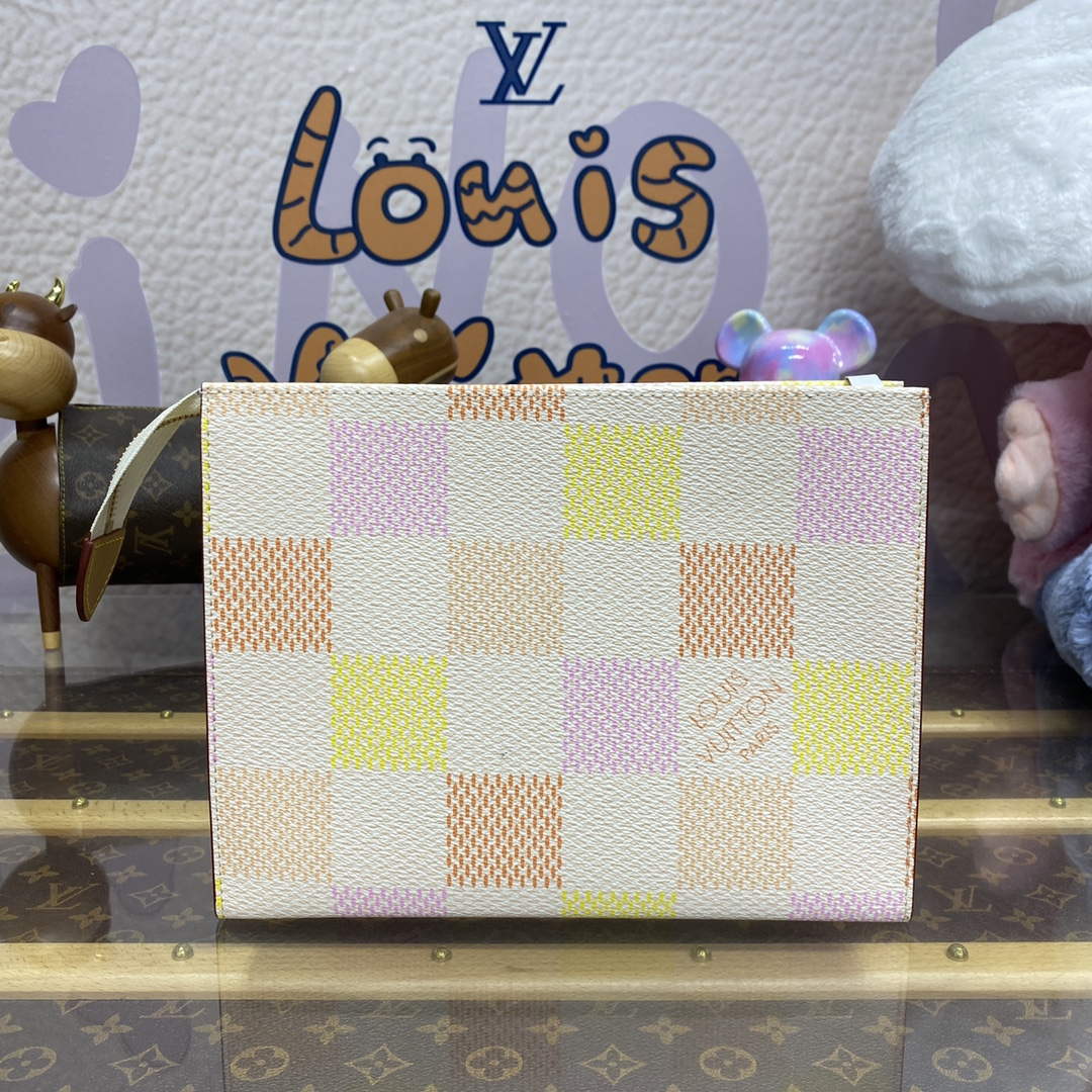 LV N40740 Louis Vuitton Toilet Pouch Bag Peach - Default Title - View 2