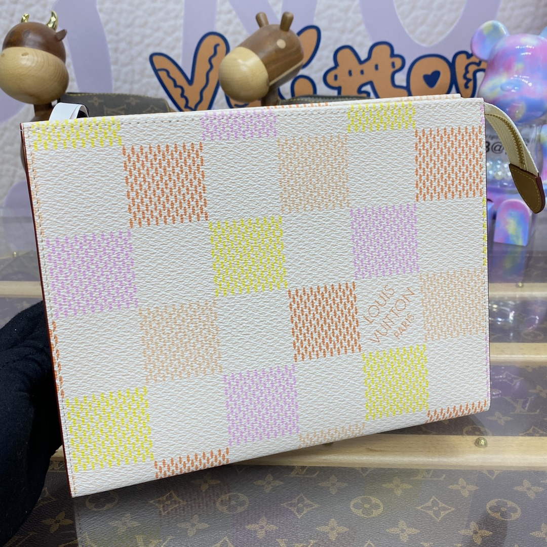 LV N40740 Louis Vuitton Toilet Pouch Bag Peach - Default Title - View 5