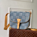 LV N40743 Louis Vuitton Montsouris Messenger MM Damier Cross-body Bag Blue - Default Title - View 1
