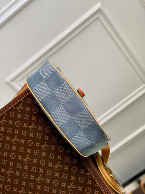 LV N40743 Louis Vuitton Montsouris Messenger MM Damier Cross-body Bag Blue - Default Title - View 4
