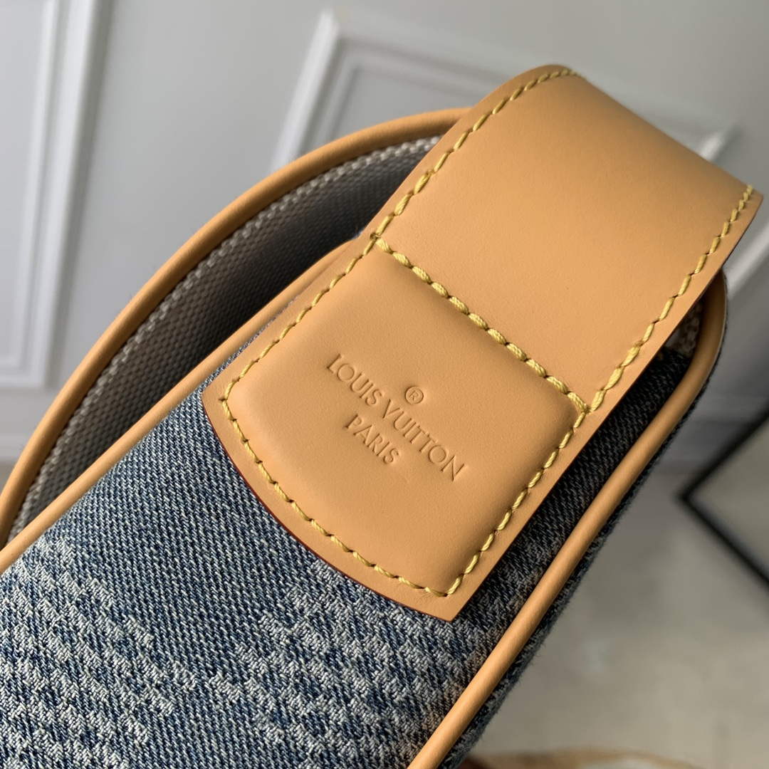 LV N40743 Louis Vuitton Montsouris Messenger MM Damier Cross-body Bag Blue - Default Title - View 6