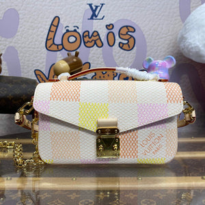 LV N40749 Louis Vuitton Pochette M¨¦tis East West Bag Peach - Default Title - View 1