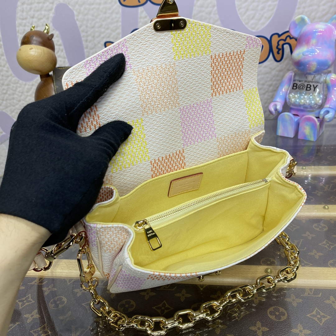 LV N40749 Louis Vuitton Pochette M¨¦tis East West Bag Peach - Default Title - View 9